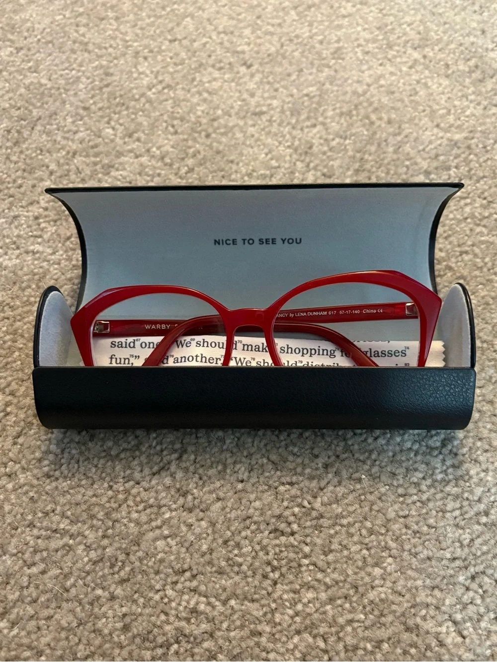 *Limited Edition* Warby Parker ‘Nancy’ by Lena Dunham red frames